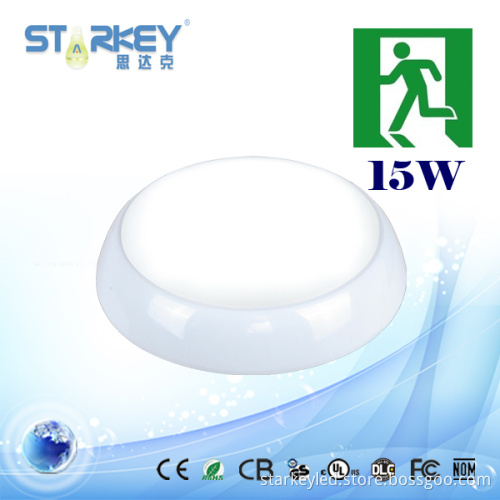 15W IP65 Emergency LED Bulkhead Ceiling Light